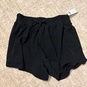Abercrombie girls black easy knit shorts brand NEW
